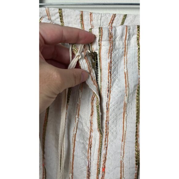 JOHNNY WAS WORKSHOP TEXTURED DRAWSTRING POMPOM BEACH SHORTS XL - Picture 3 of 9